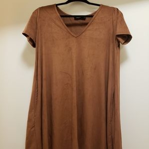 Suede tunic shirt